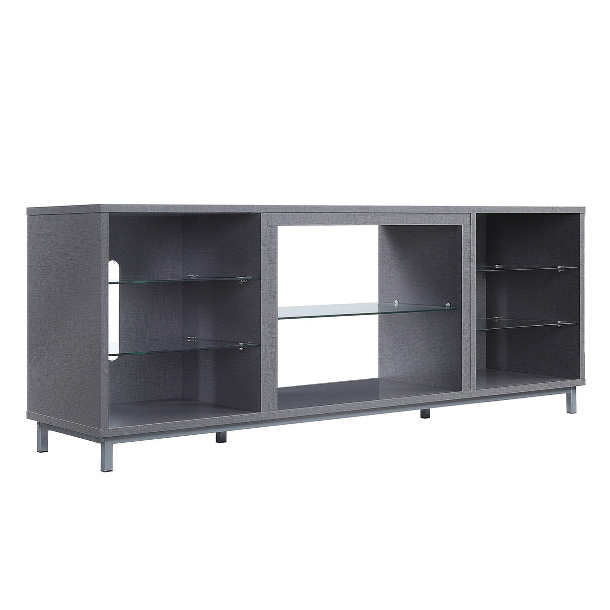 Brighton 60" TV Stand in Grey by Manhattan Comfort at Eve Furniture