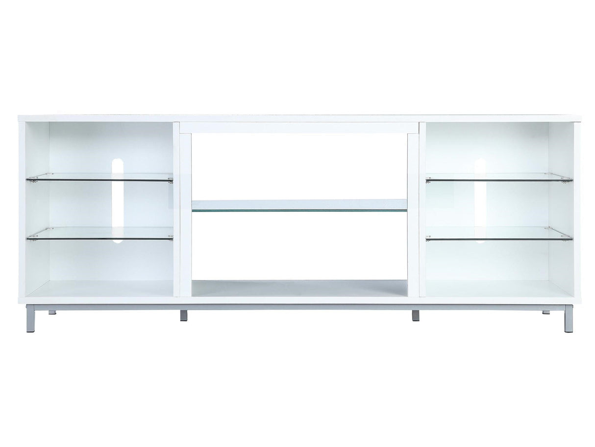 Brighton 60" TV Stand in White by Manhattan Comfort at Eve Furniture