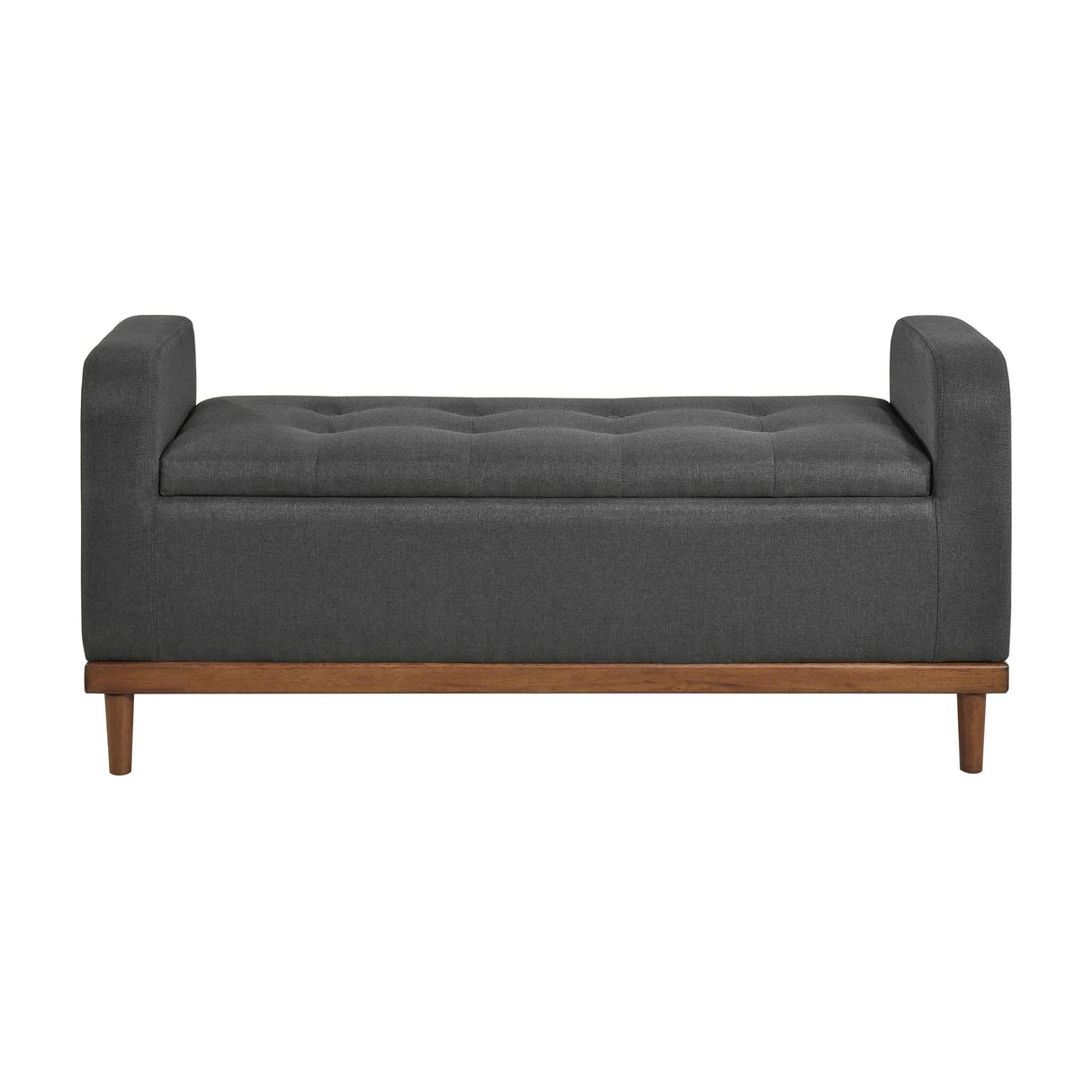 Brigitte Dark Gray Lift Top Storage Bench by Homelegance at Eve Furniture