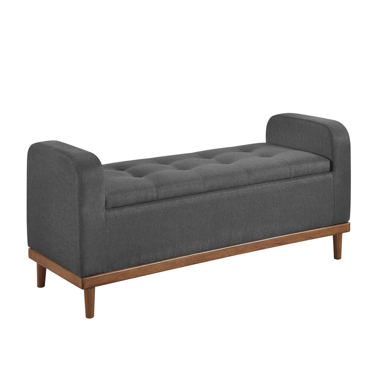 Brigitte Dark Gray Lift Top Storage Bench by Homelegance at Eve Furniture