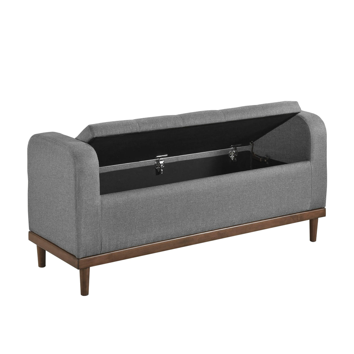Brigitte Gray Lift Top Storage Bench by Homelegance at Eve Furniture