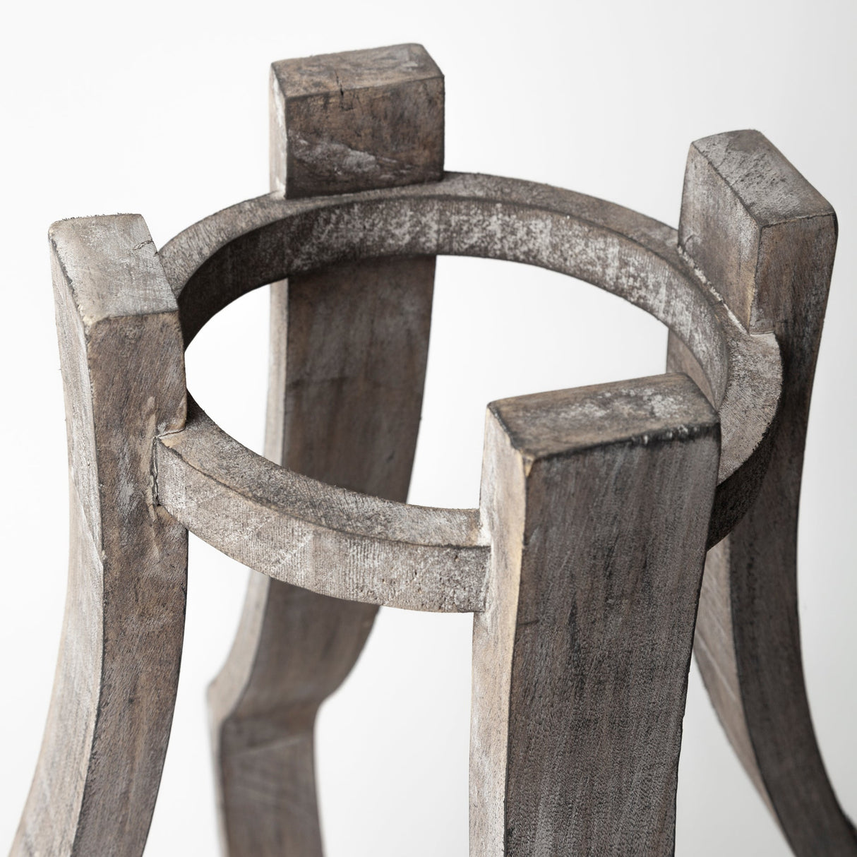Brillion Large Rustic Wood Metal Table Candle Holder by Mercana at Eve Furniture