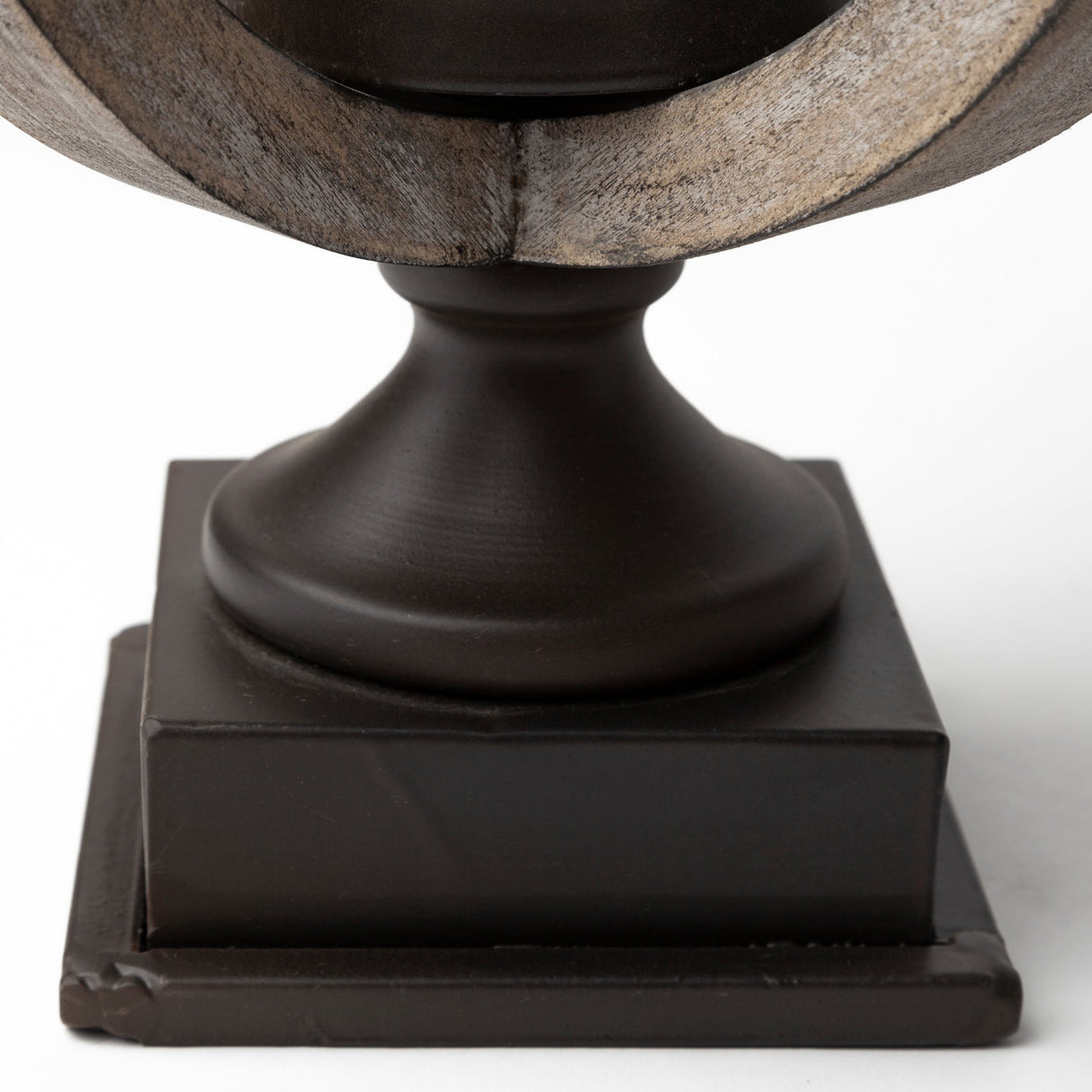 Brillion Small Rustic Wood Metal Table Candle Holder by Mercana at Eve Furniture