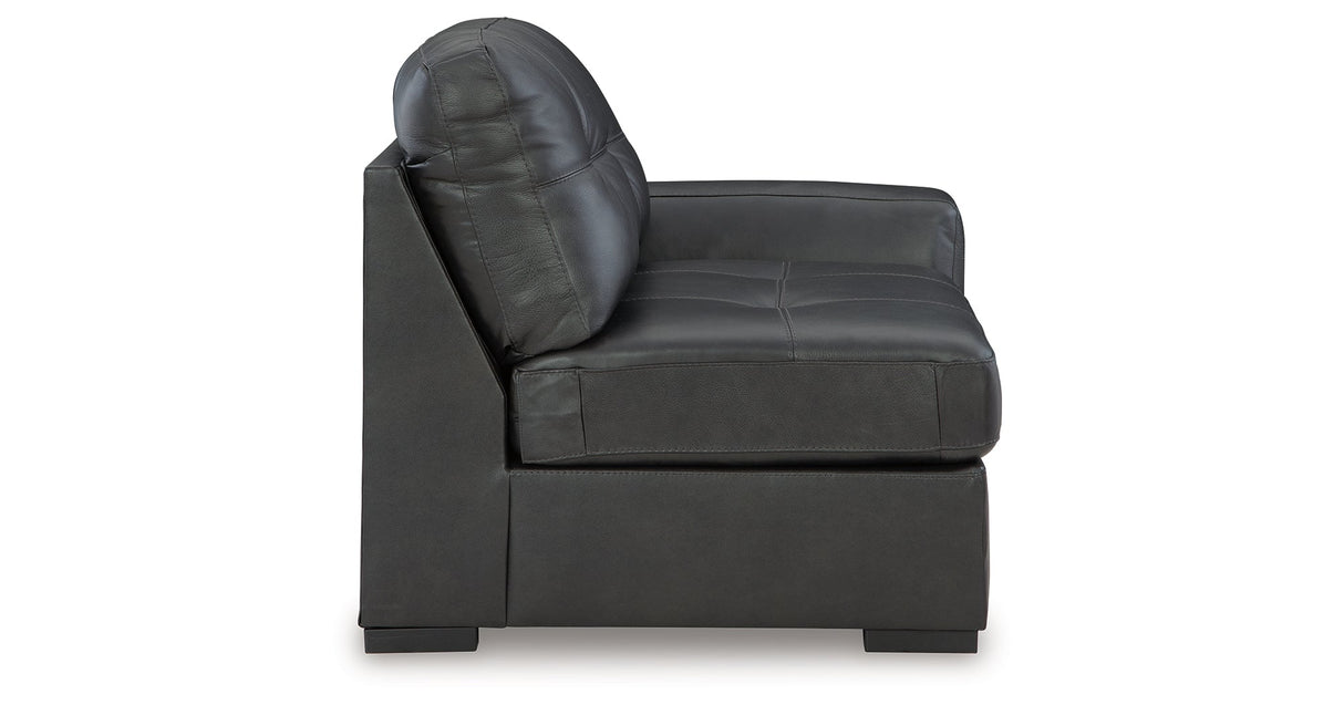 Brindley Pier Fog 4-Piece Sectional with Ottoman by Ashley at Eve Furniture