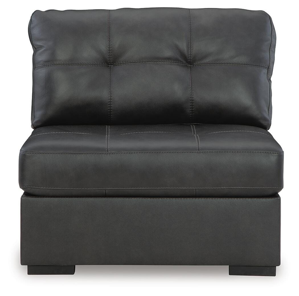 Brindley Pier Fog 4-Piece Sectional with Ottoman by Ashley at Eve Furniture