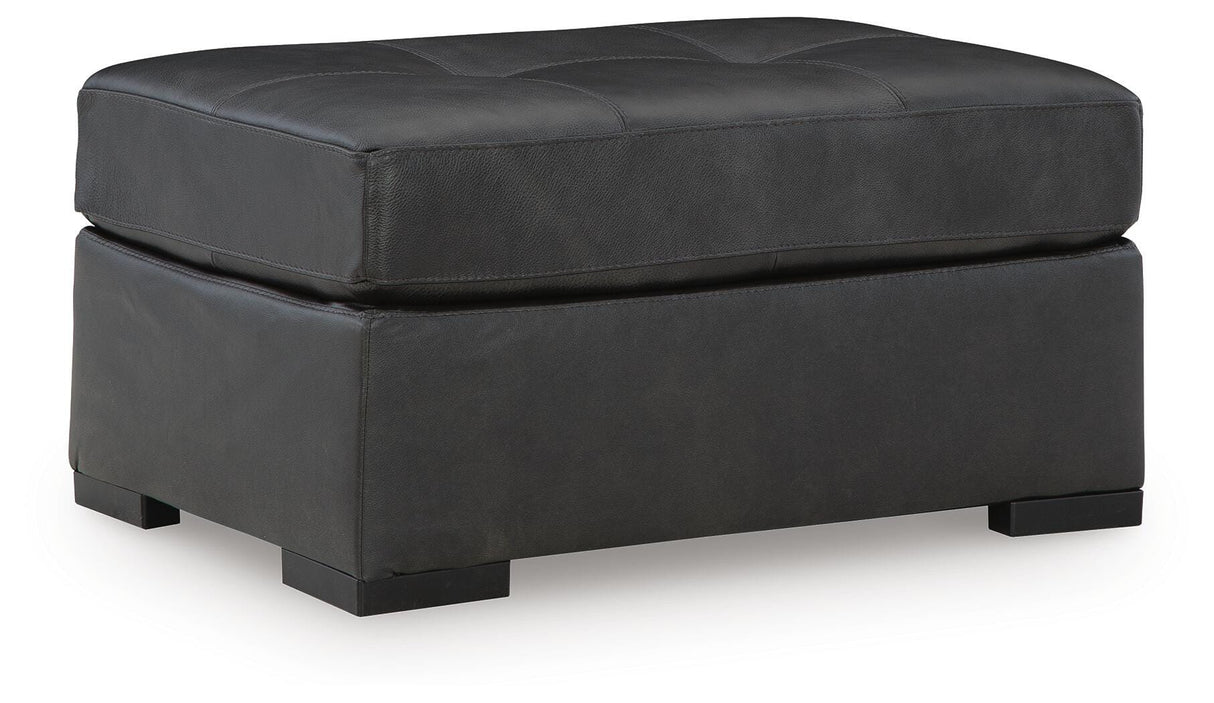 Brindley Pier Fog 4-Piece Sectional with Ottoman by Ashley at Eve Furniture