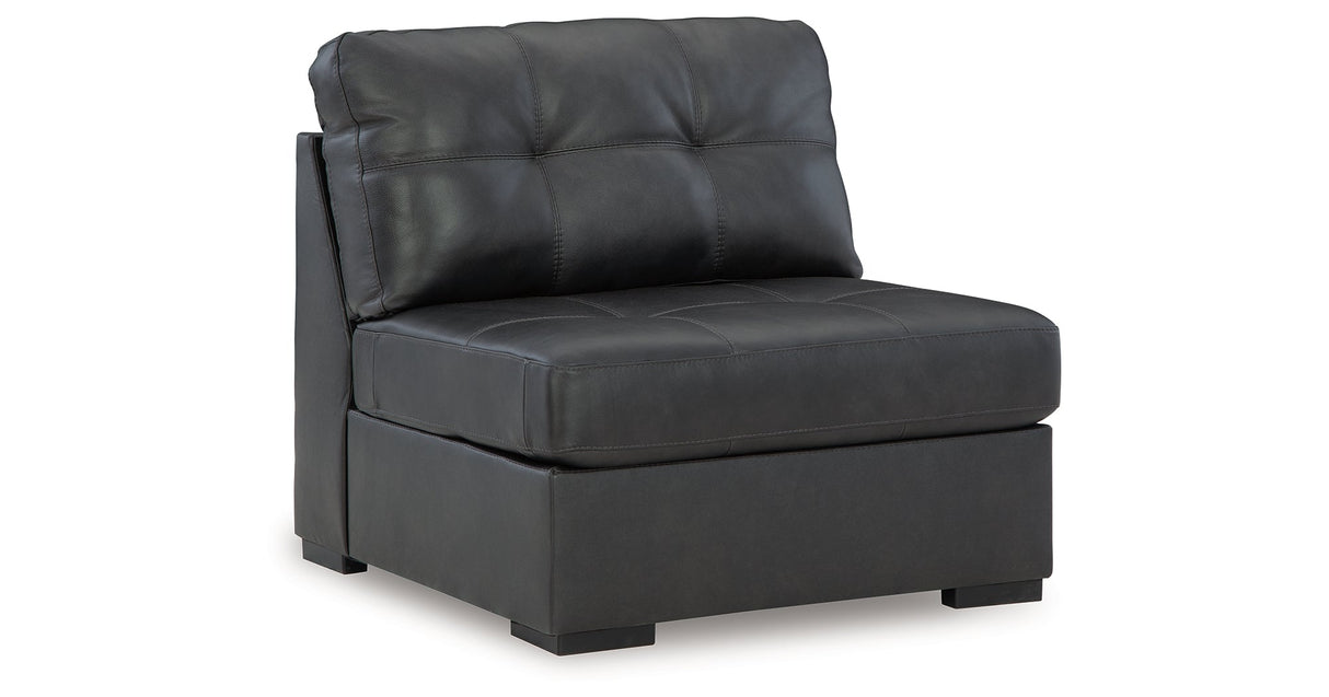 Brindley Pier Fog 4-Piece Sectional with Ottoman by Ashley at Eve Furniture