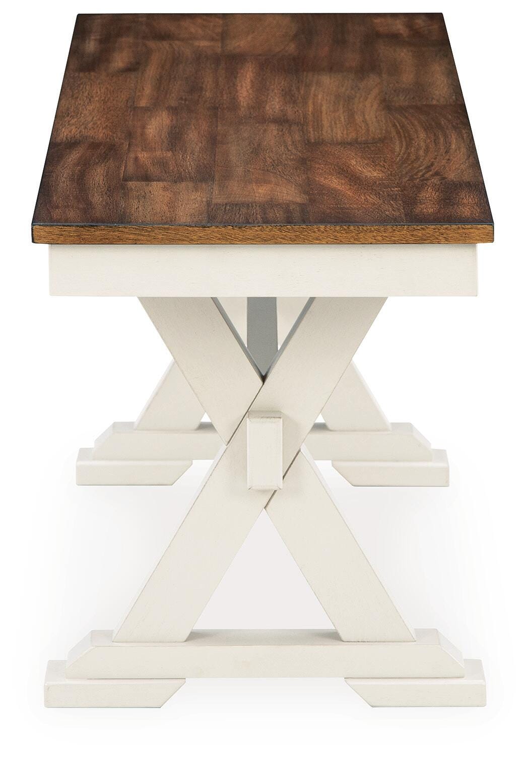 Brinfern Brown/Antique White Large Dining Room Bench by Ashley at Eve Furniture