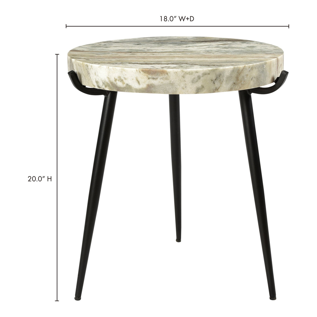 Brinley Marble Accent Table by Moe's Home at Eve Furniture