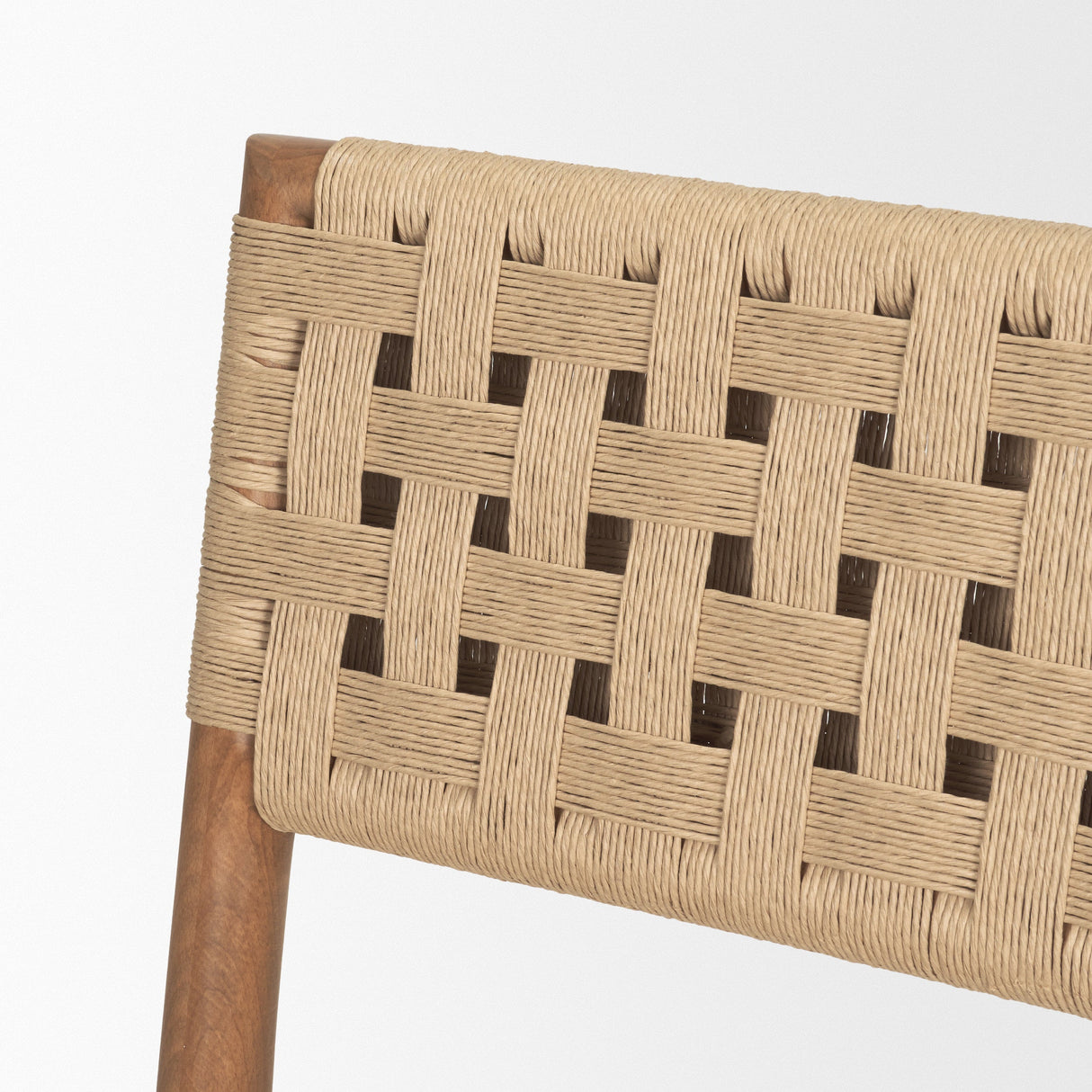 Brinley Woven Paper Rope w/ Brown Wood Frame Dining Chair, Set of 2 by Mercana at Eve Furniture