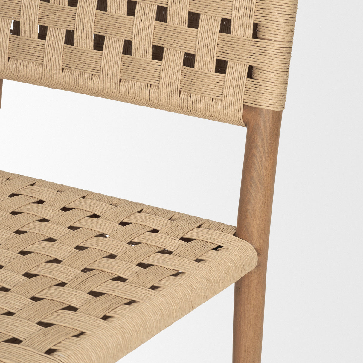 Brinley Woven Paper Rope w/ Brown Wood Frame Dining Chair, Set of 2 by Mercana at Eve Furniture
