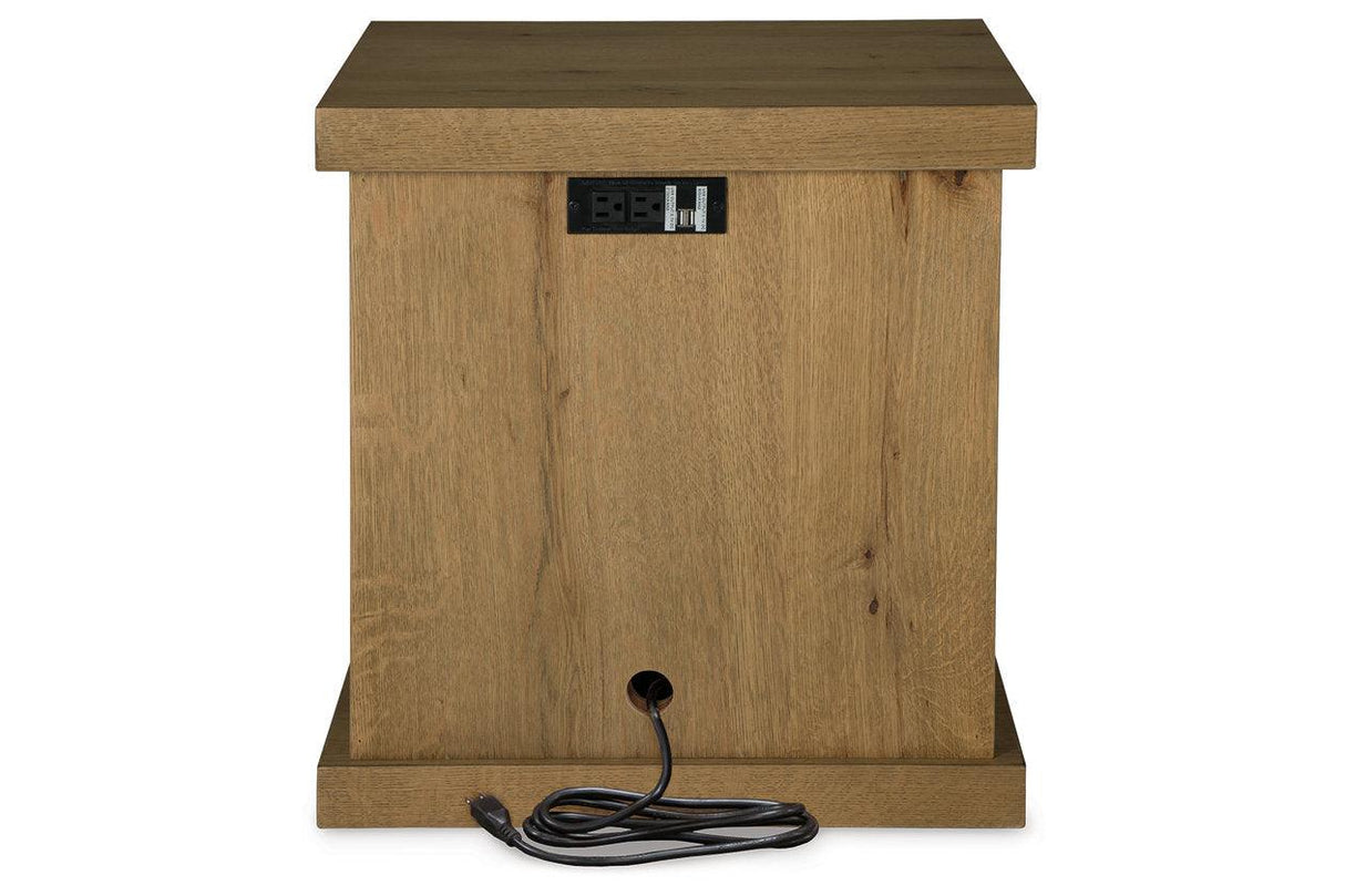 Brinstead Light Brown Coffee Table and 2 Chairside End Tables by Ashley at Eve Furniture