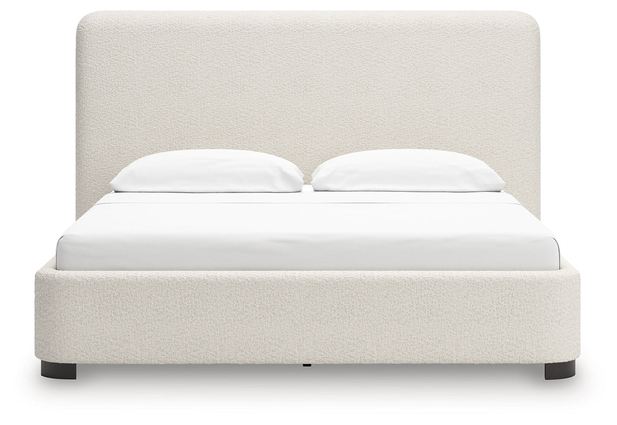 Brintstreet Beige California King Upholstered Bed by Ashley at Eve Furniture