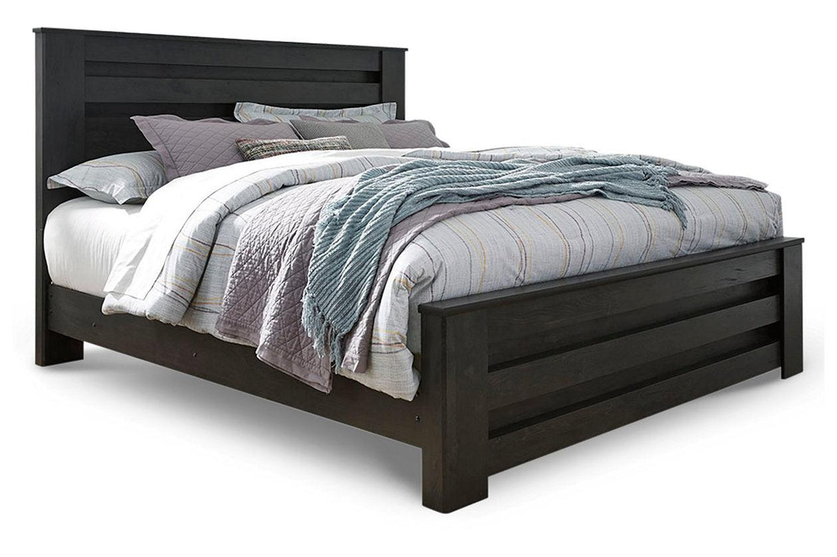 Brinxton Charcoal King Panel Bed by Ashley at Eve Furniture