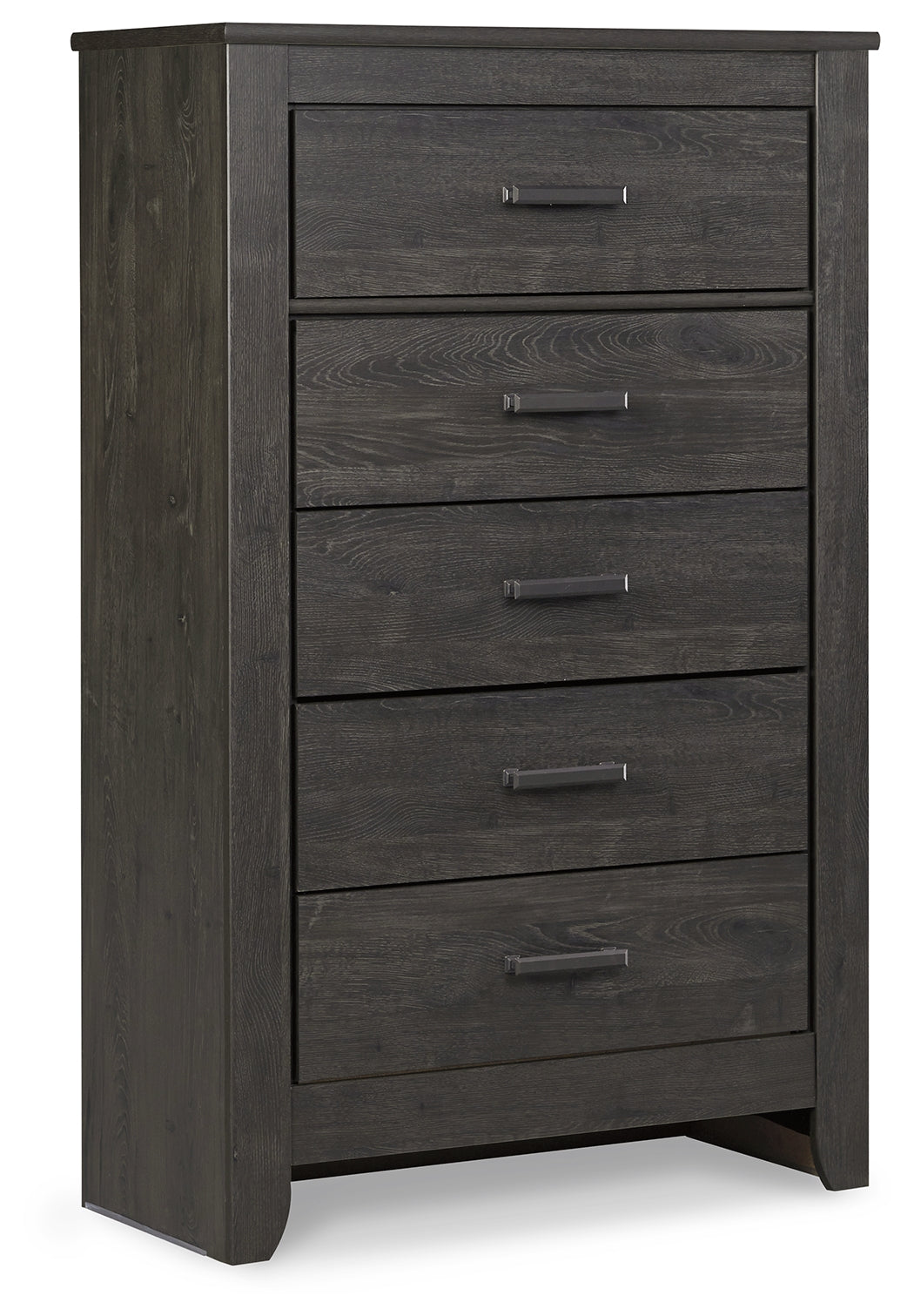 Brinxton King/California King Panel Headboard Bed with Mirrored Dresser and Chest in Charcoal by Ashley at Eve Furniture