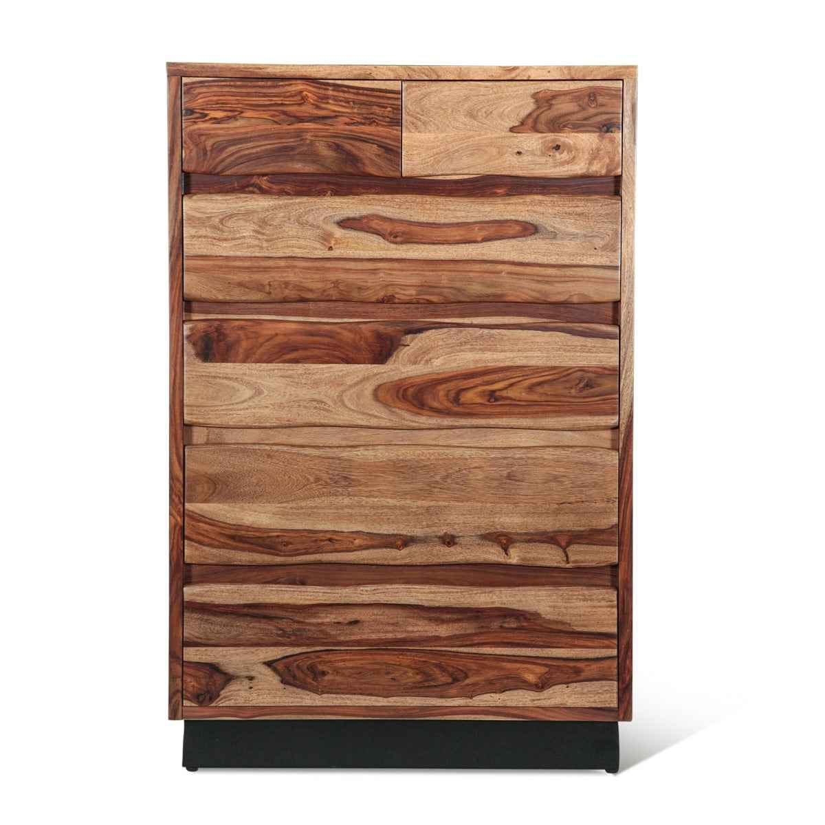 Brisbane 34" Tall Chest with Plinth Base in Natural Sheesham by Home Trends & Design at Eve Furniture