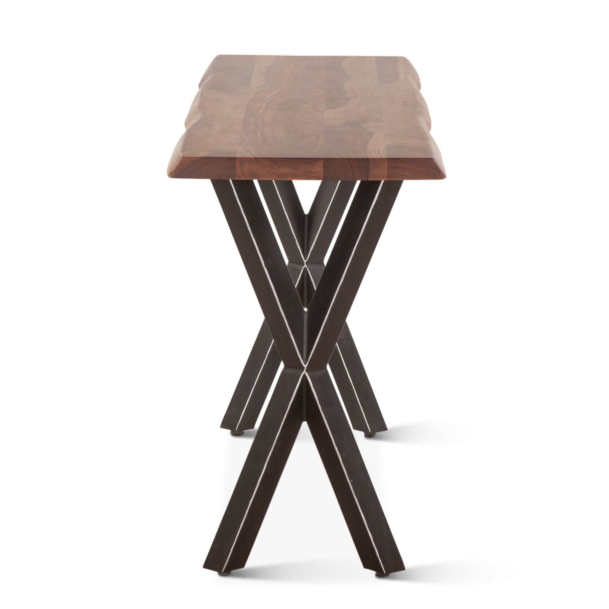 Brisbane 58" Console Table in Natural Sheesham Wood and Iron by Home Trends & Design at Eve Furniture