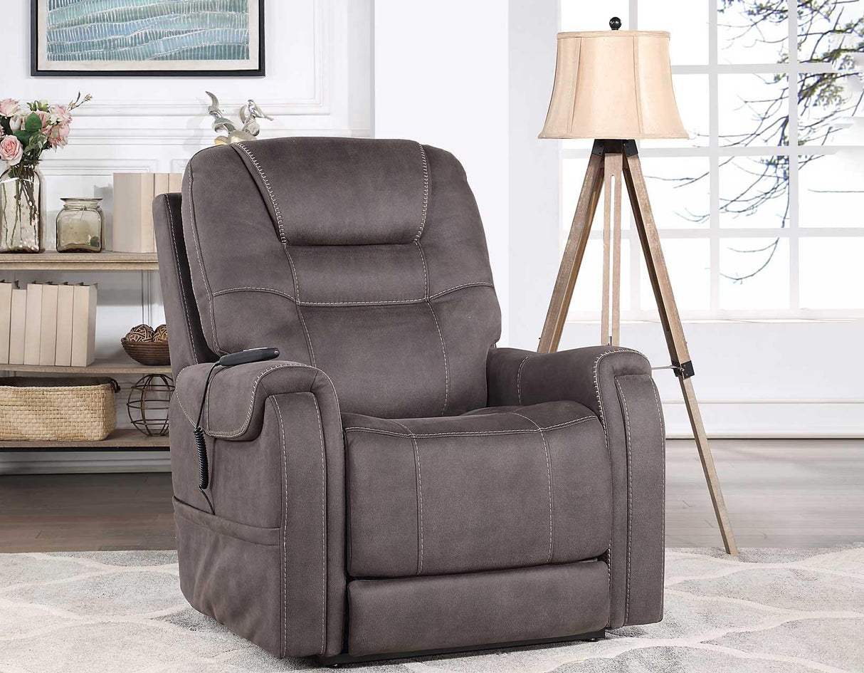 Brisbane Stone Power Lift Chair w/Three Heat Zones by Steve Silver at Eve Furniture