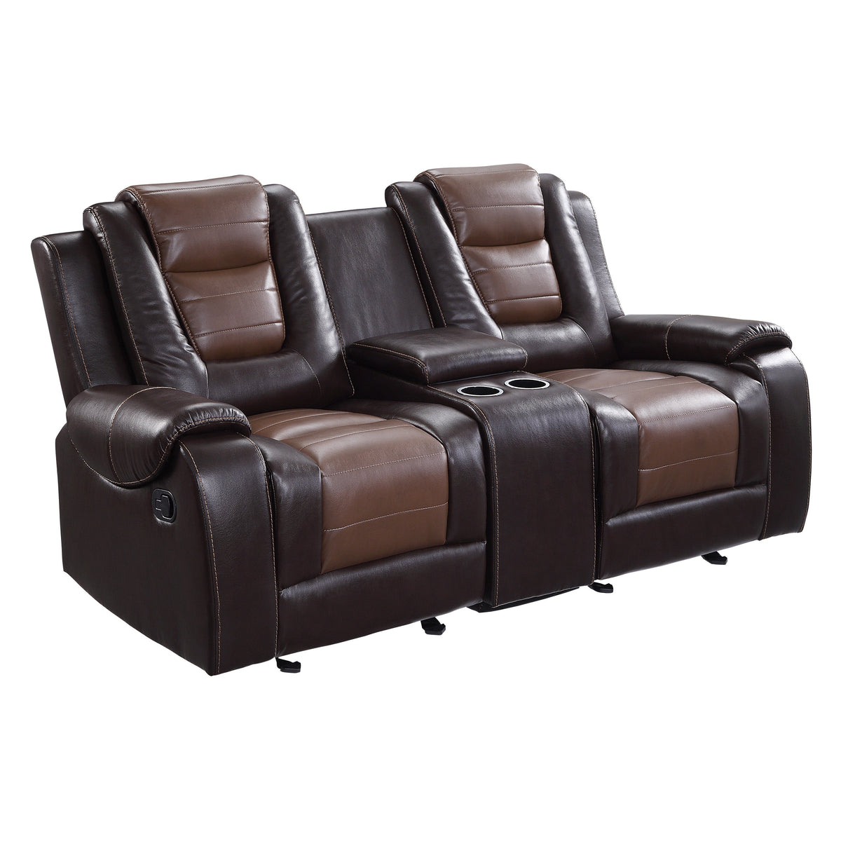 Briscoe Brown 2-Piece Double Reclining Set by Homelegance at Eve Furniture