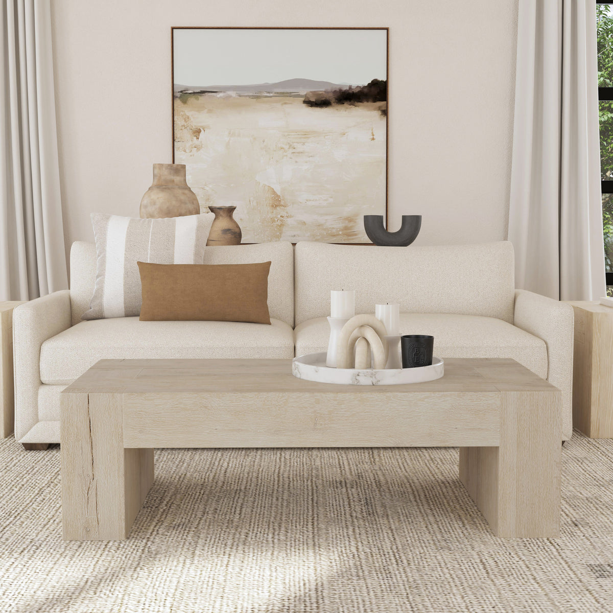 Bristol Coffee Table - Aged Cream by Classic Home at Eve Furniture