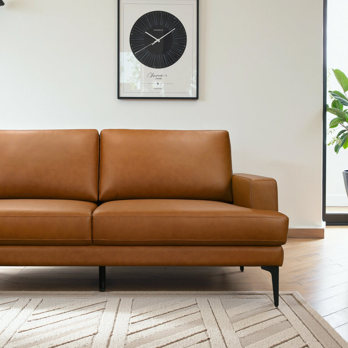 Bristol Durable Vegan Leather Left-Facing Sectional Sofa by Ashcroft Furniture at Eve Furniture