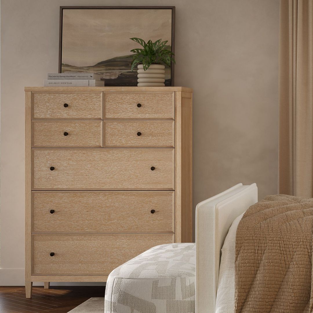 Bristol Park Whitewashed Oak Wood Chest by TOV Furniture at Eve Furniture