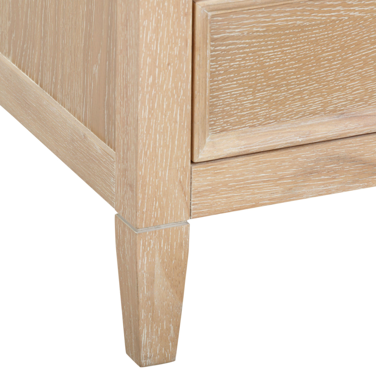 Bristol Park Whitewashed Oak Wood Large Nightstand by TOV Furniture at Eve Furniture
