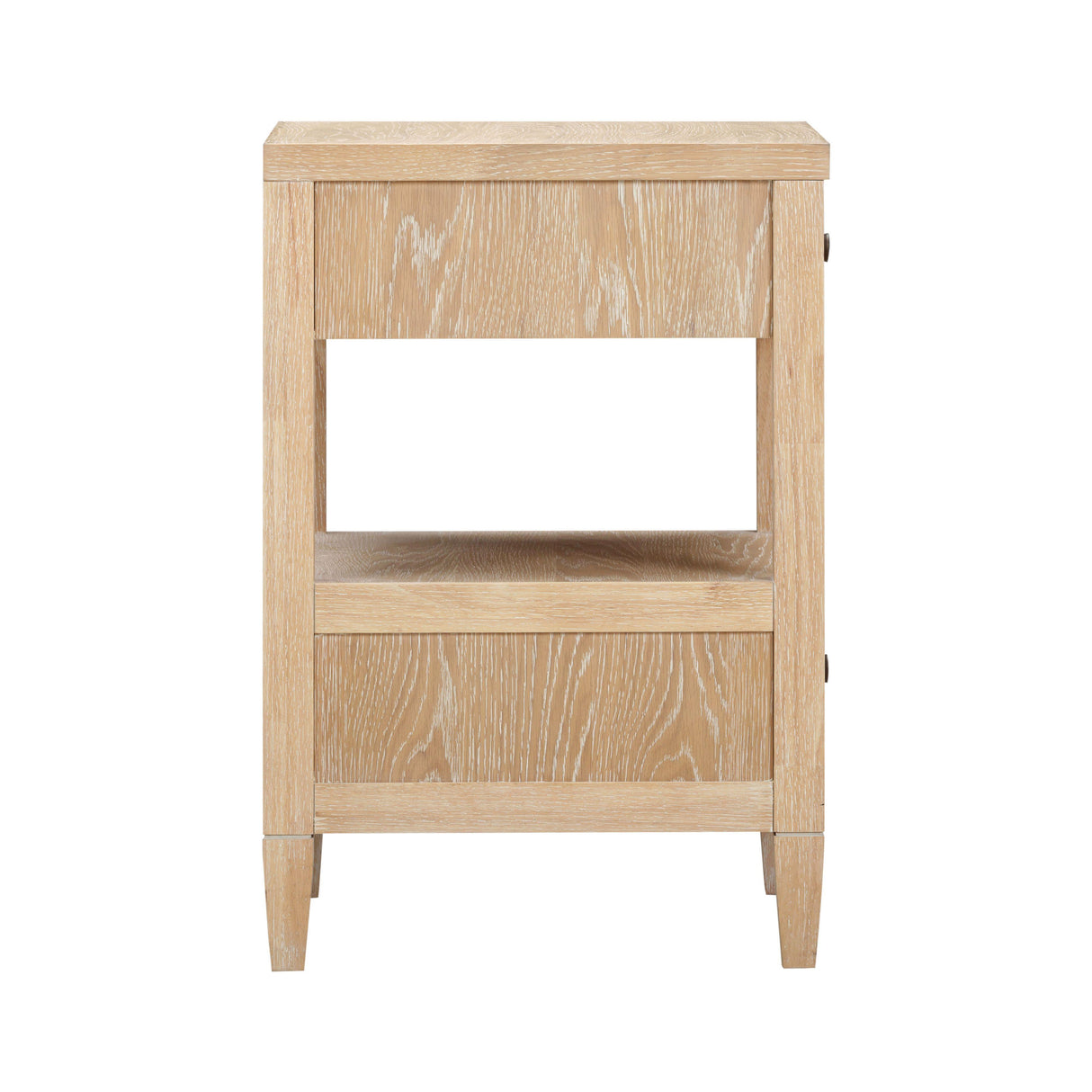 Bristol Park Whitewashed Oak Wood Open Nightstand by TOV Furniture at Eve Furniture