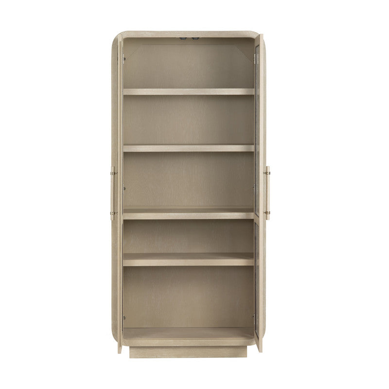 Bristol Tan Curio Cabinet by Crestview at Eve Furniture