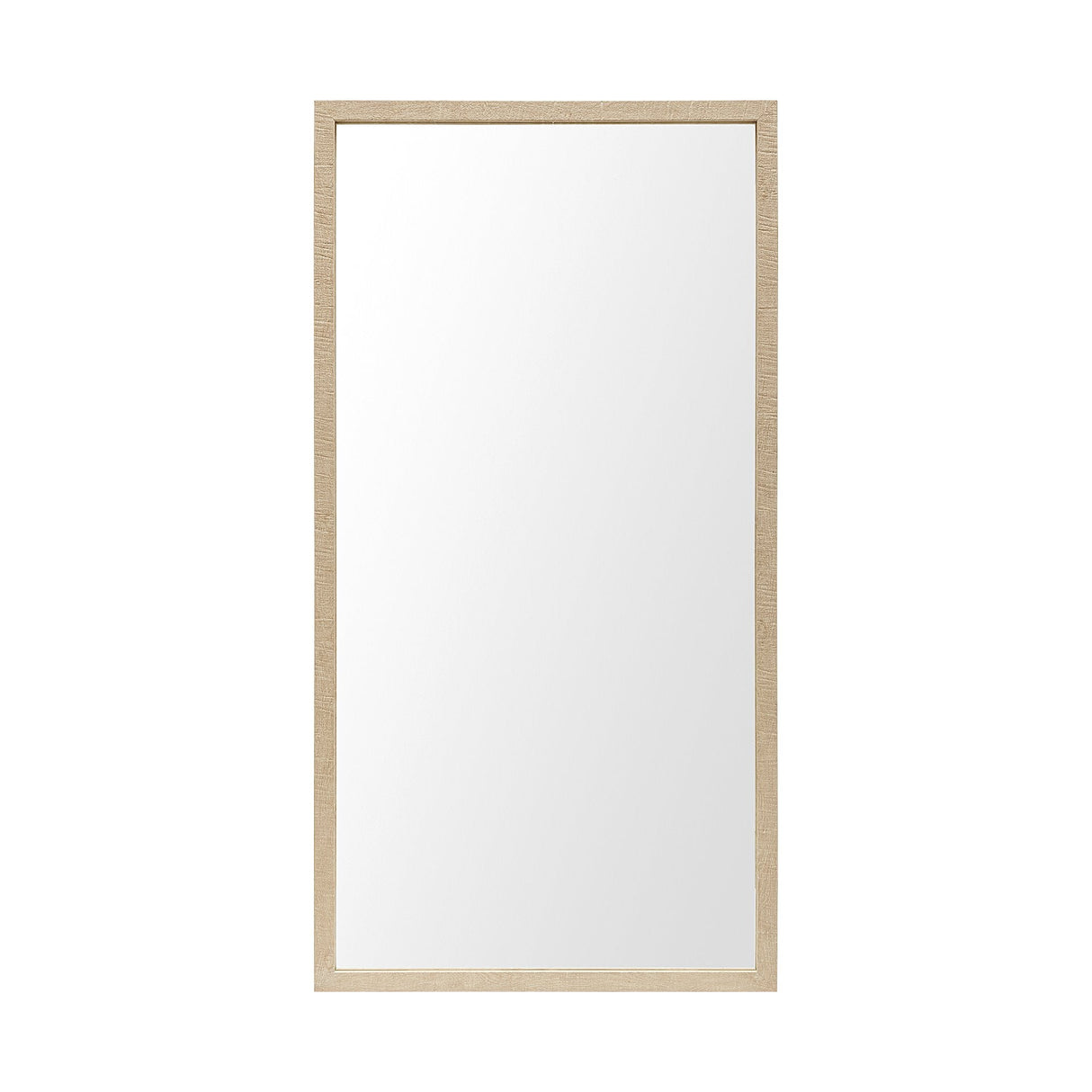 Bristol Tan Faux Wood Frame Bathroom Vanity Mirror by Mercana at Eve Furniture