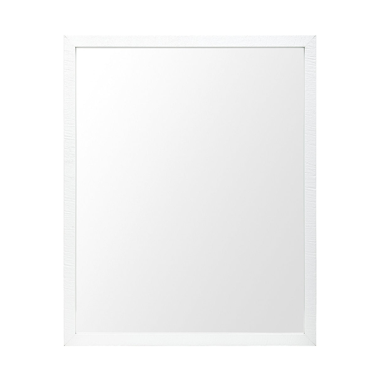 Bristol White 24x30 Faux Wood Frame Bathroom Vanity Mirror by Mercana at Eve Furniture