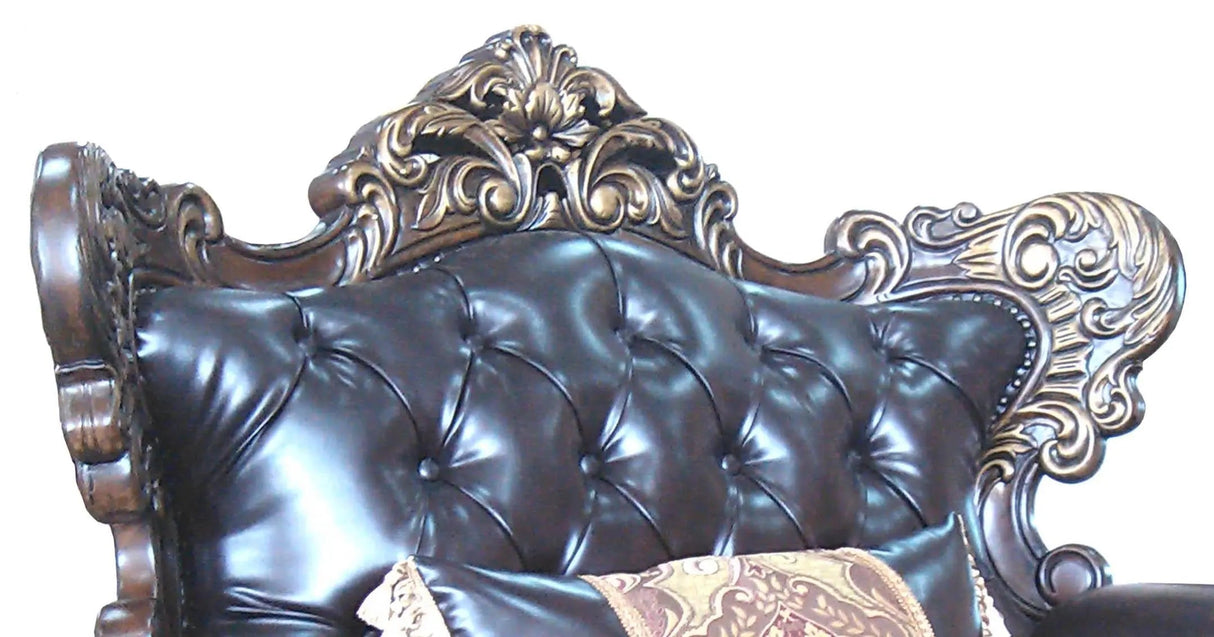 Britney Traditional Style Chair In Cherry Finish Wood by Cosmos Furniture at Eve Furniture