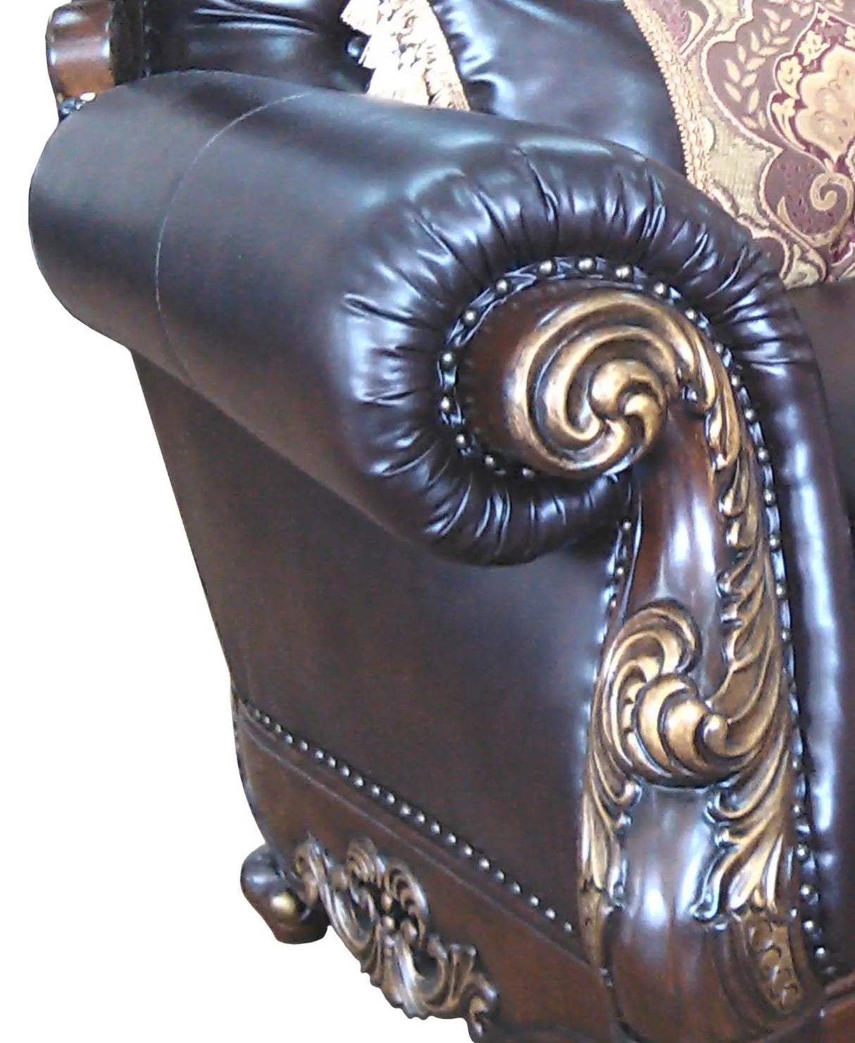 Britney Traditional Style Chair In Cherry Finish Wood by Cosmos Furniture at Eve Furniture