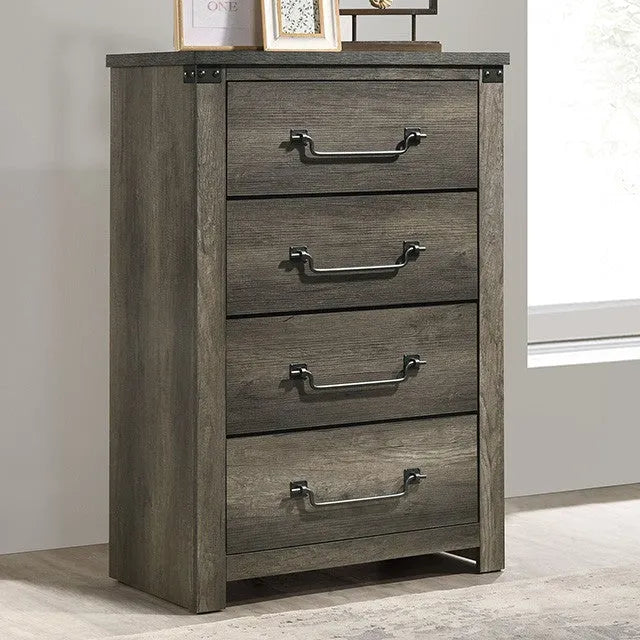Britonale Rustic Gray 5-Piece Queen Bedroom Set by Furniture of America at Eve Furniture