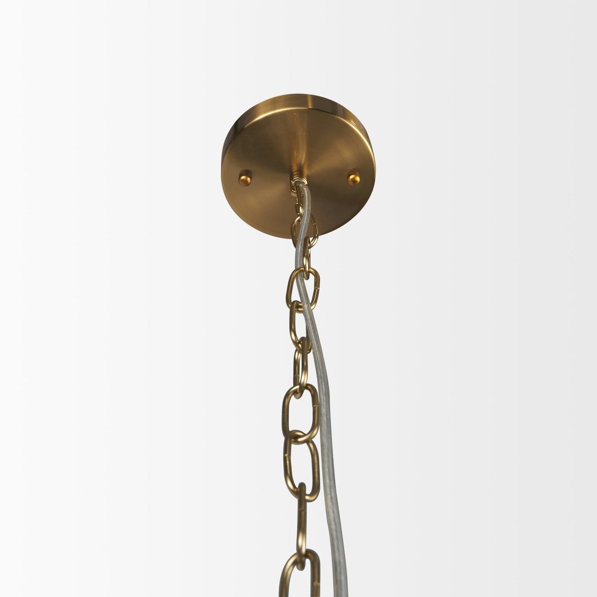 Britton Gold Metal w/ Clear Glass Globe 1-Light Pendant Light by Mercana at Eve Furniture