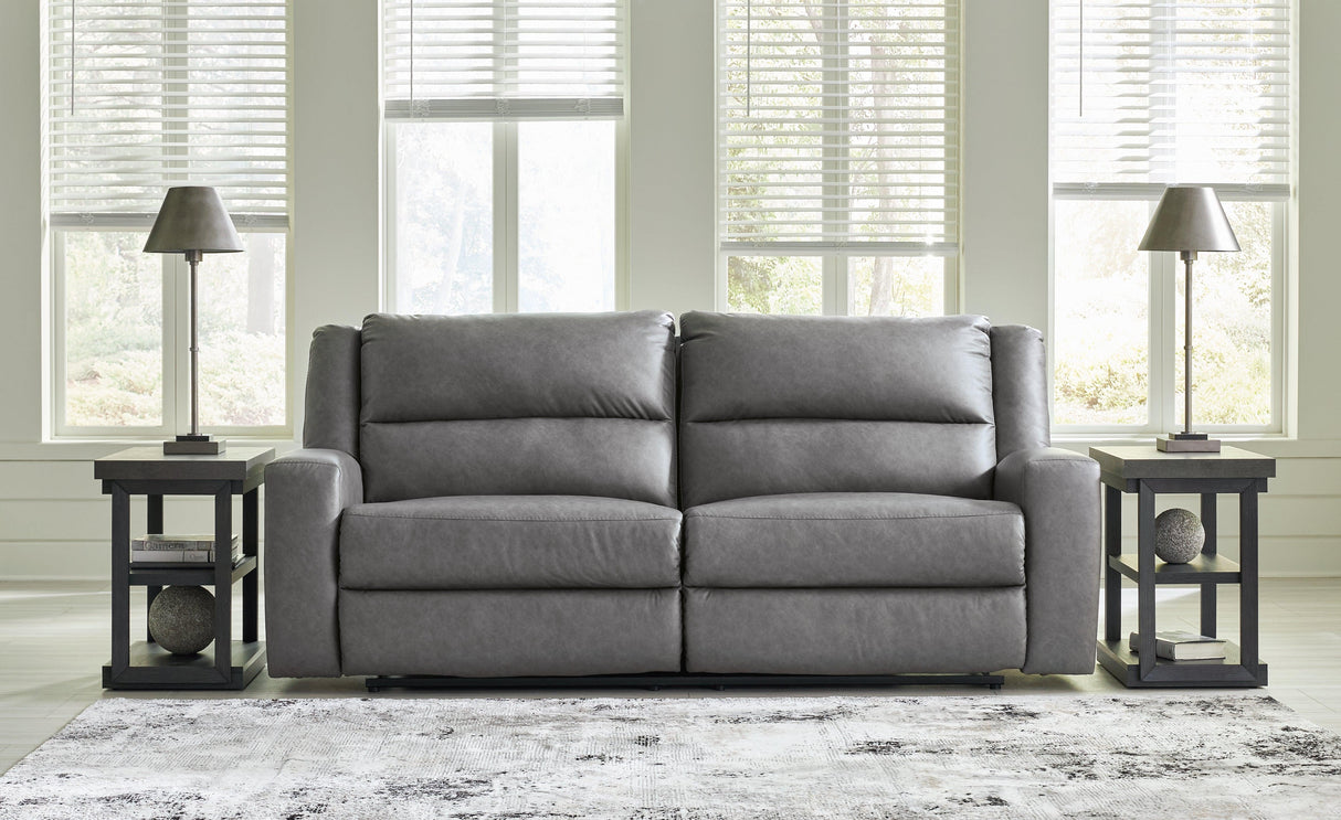 (Special) Brixworth Slate Manual Reclining Sofa by Ashley at Eve Furniture