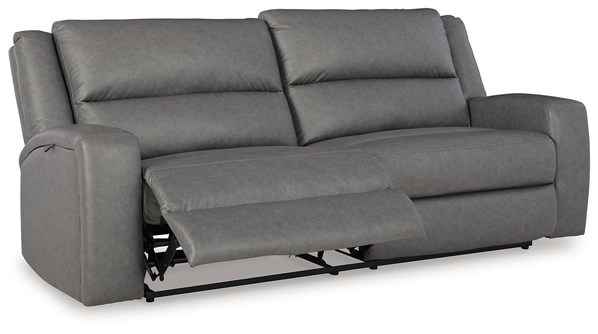 (Special) Brixworth Slate Manual Reclining Sofa by Ashley at Eve Furniture