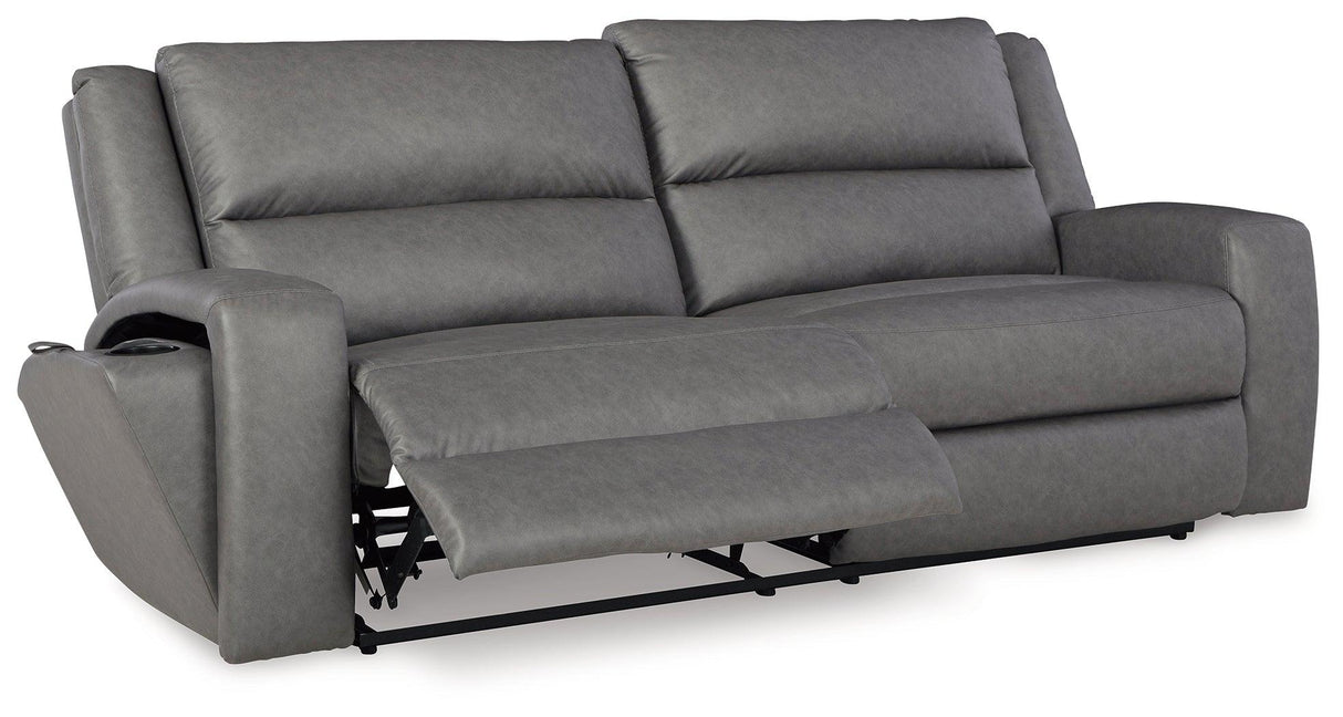 (Special) Brixworth Slate Manual Reclining Sofa by Ashley at Eve Furniture