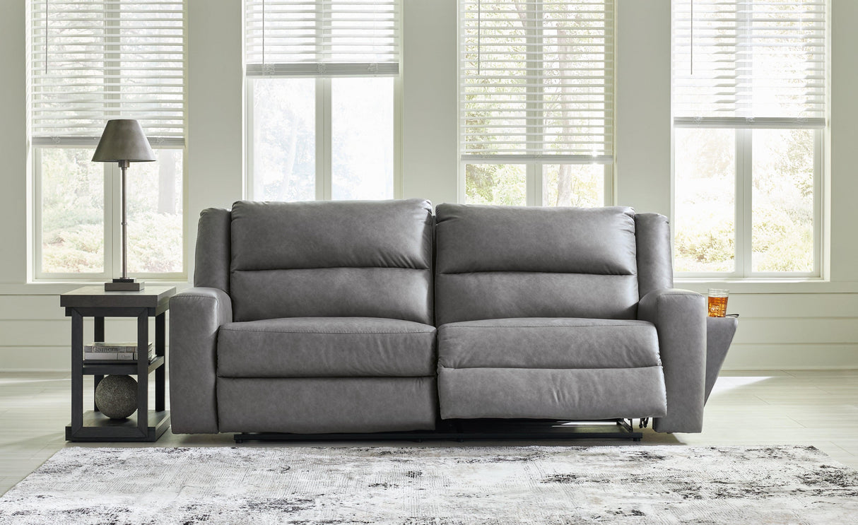 (Special) Brixworth Slate Manual Reclining Sofa by Ashley at Eve Furniture