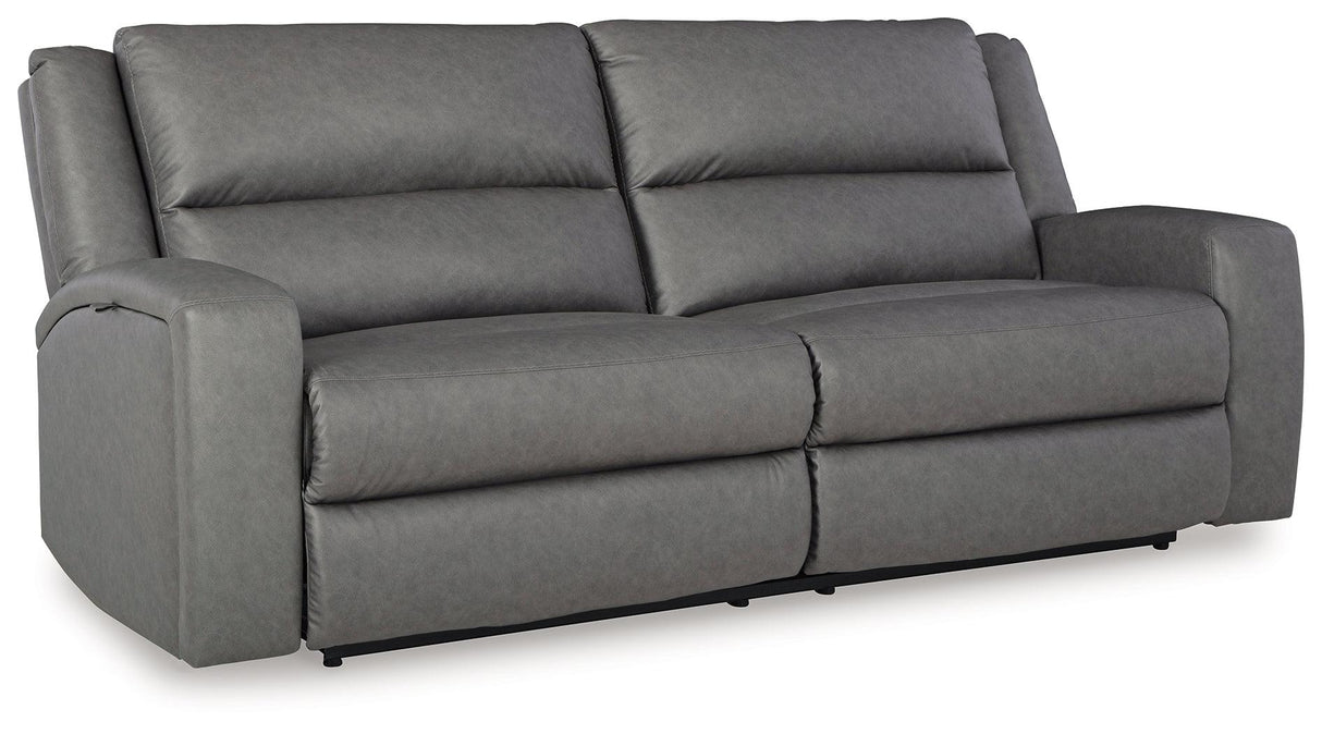 (Special) Brixworth Slate Manual Reclining Sofa by Ashley at Eve Furniture