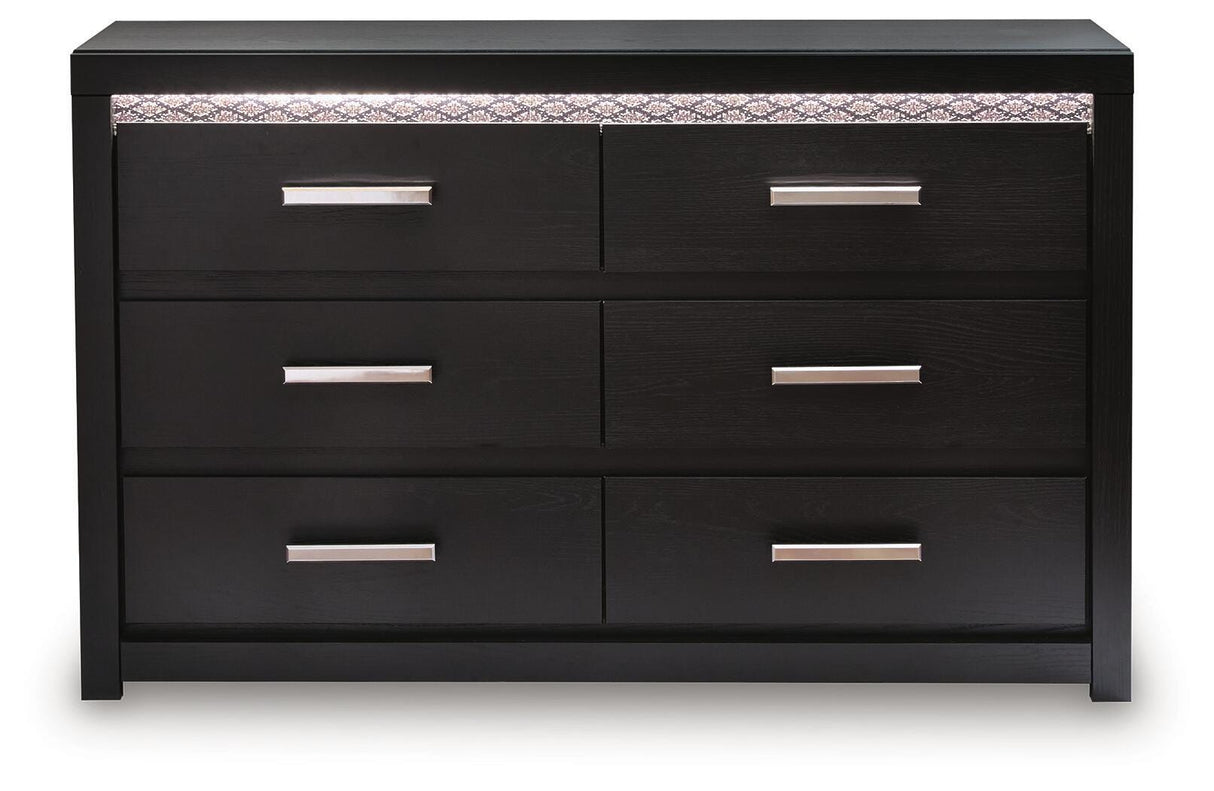 Brizmore Black Six Drawer Dresser