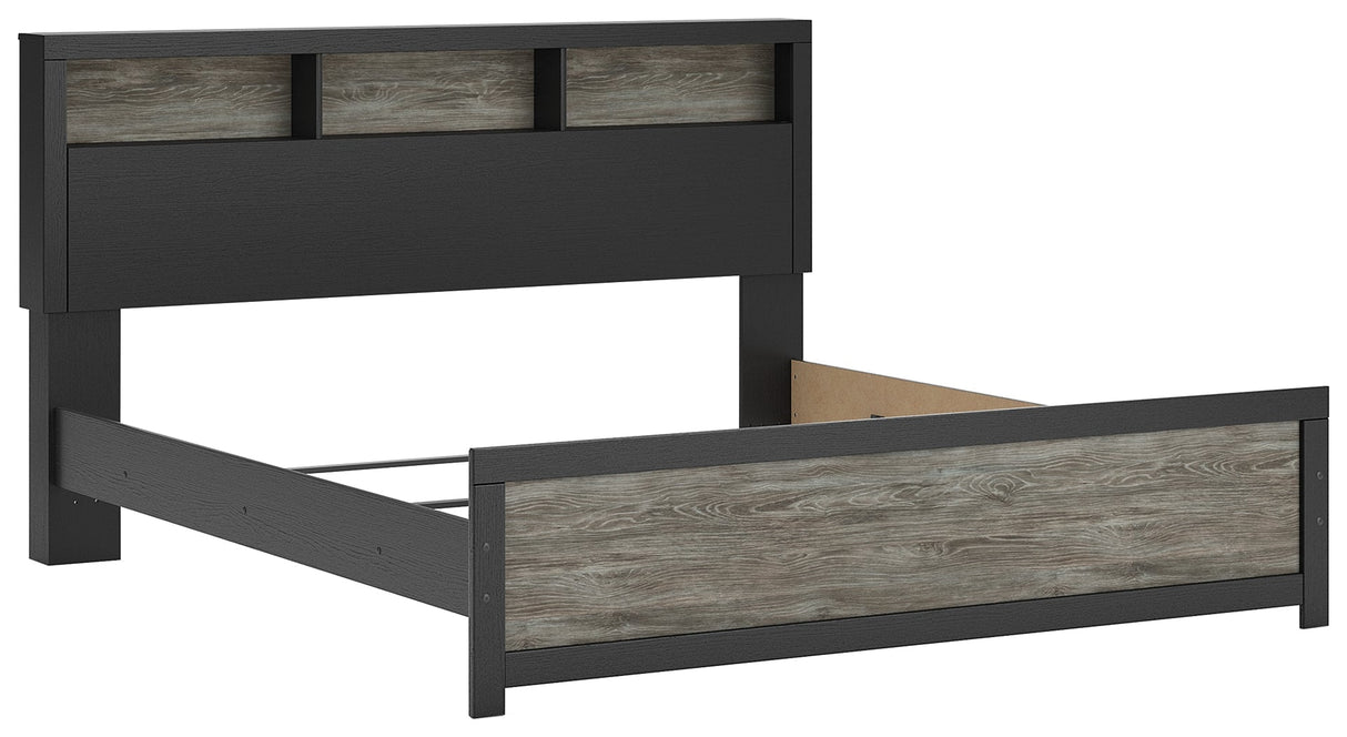 Broachmyn Black/Gray Bookcase Panel Bedroom Set by Ashley at Eve Furniture