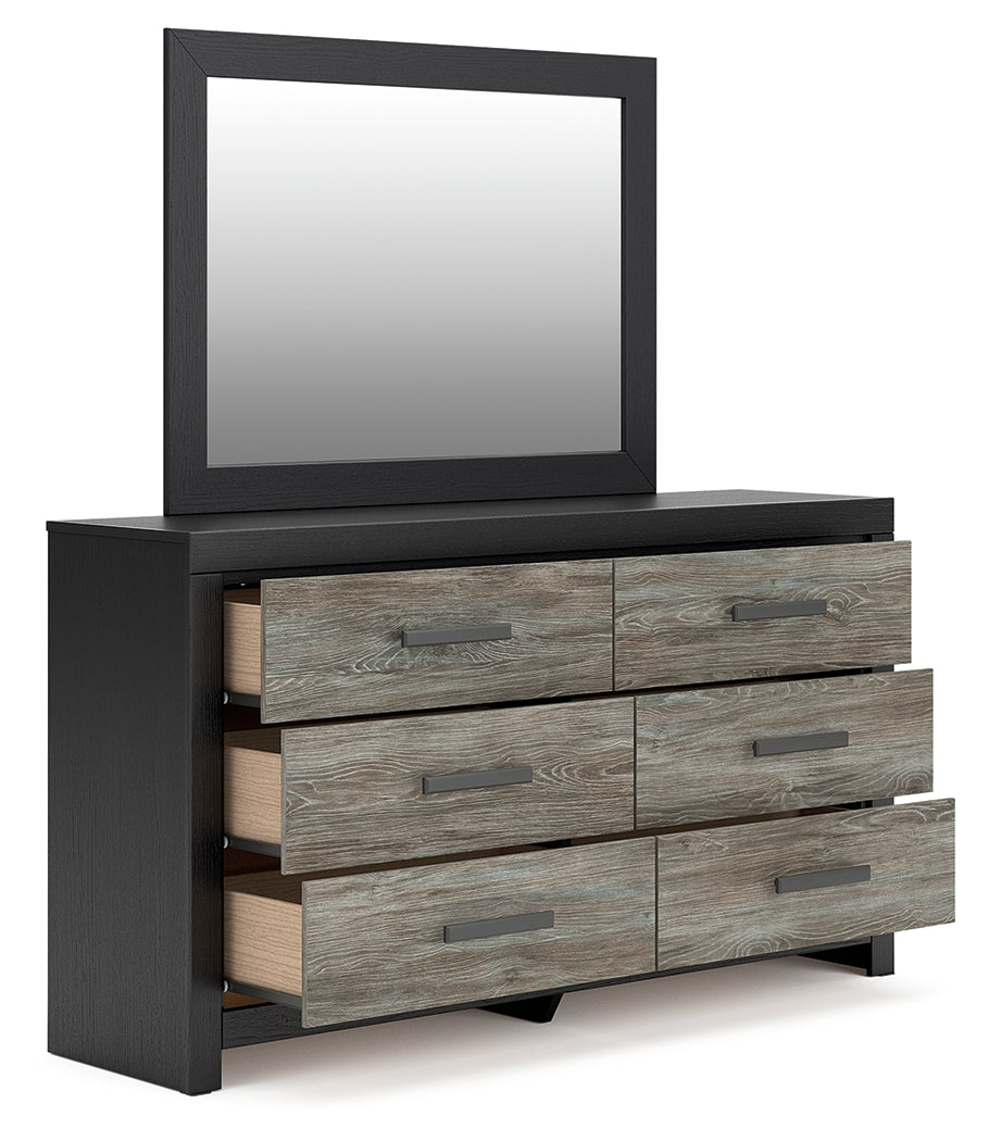 Broachmyn Black/Gray Dresser and Mirror by Ashley at Eve Furniture