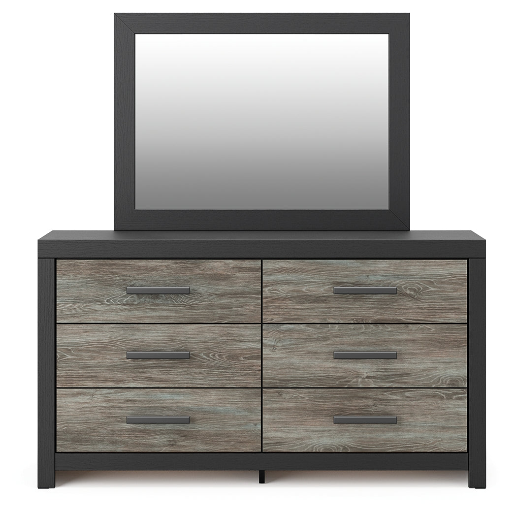 Broachmyn Black/Gray Dresser and Mirror by Ashley at Eve Furniture