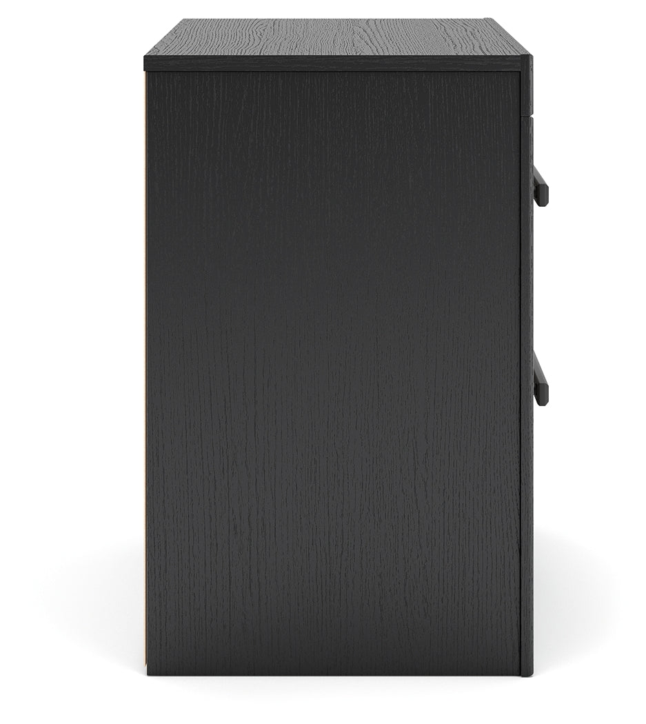 Broachmyn Black/Gray Nightstand by Ashley at Eve Furniture