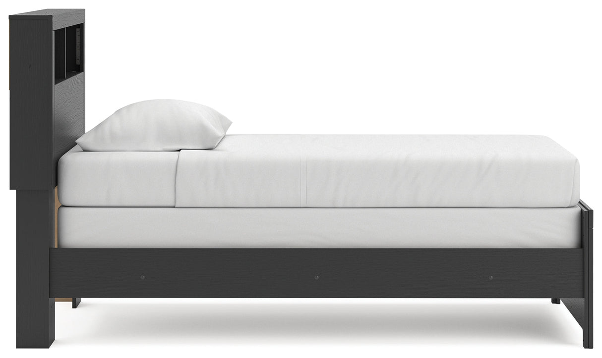 Broachmyn Black/Gray Twin Bookcase Bed by Ashley at Eve Furniture