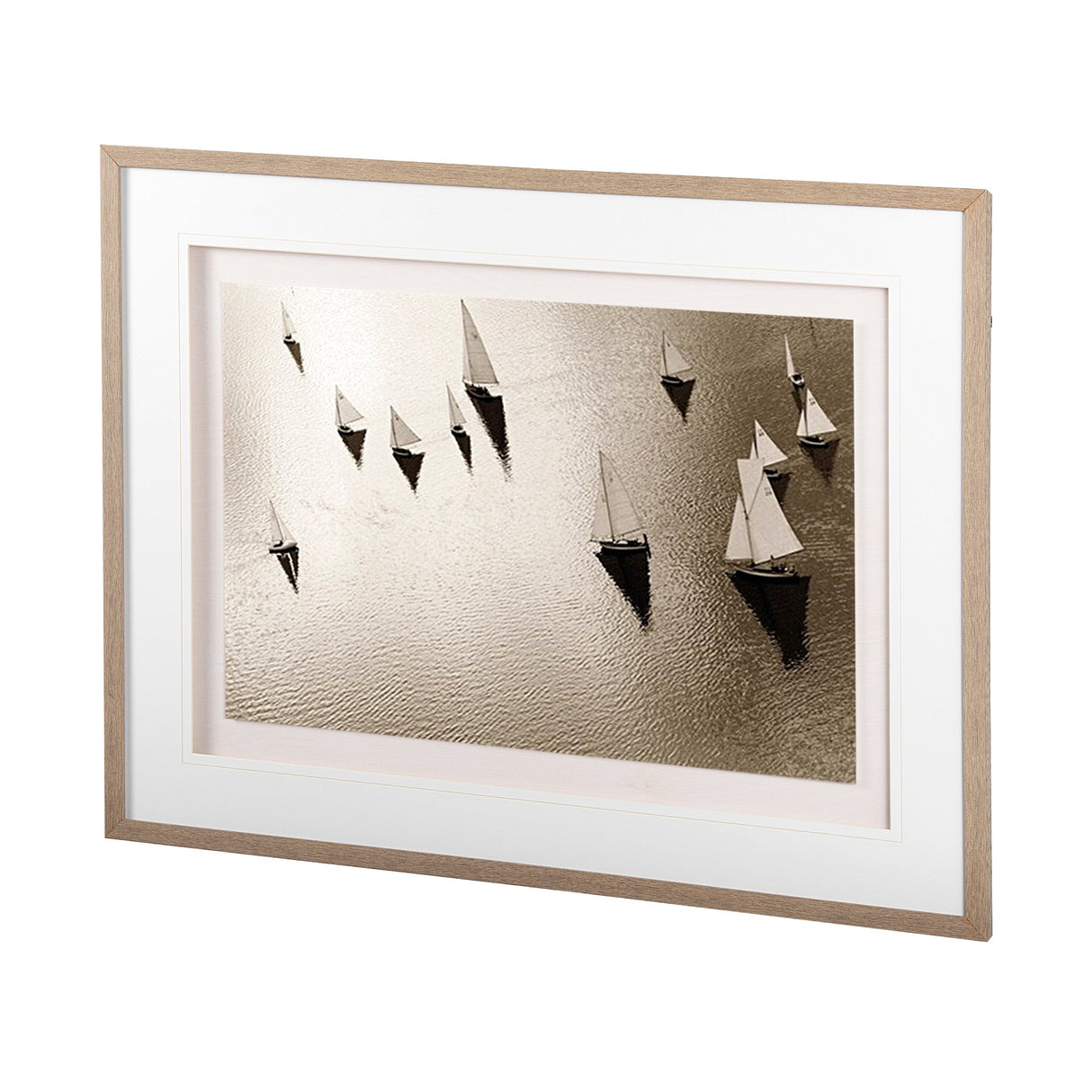 Broads Regatta, Island Yachts by Ben Wood Hand Embelished Framed Photo Art Print Matted under Glass by Mercana at Eve Furniture