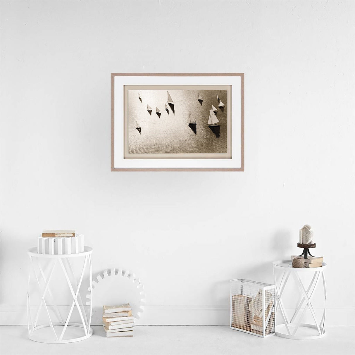 Broads Regatta, Island Yachts by Ben Wood Hand Embelished Framed Photo Art Print Matted under Glass by Mercana at Eve Furniture