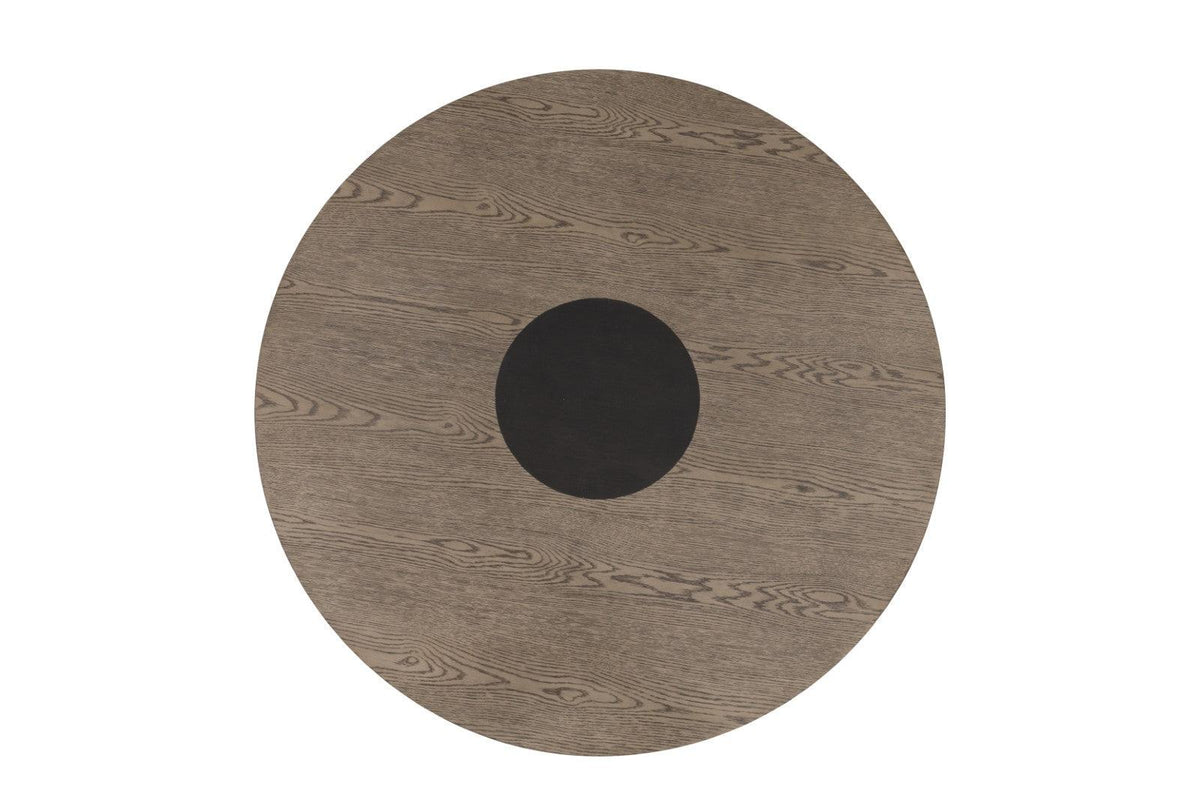 Broager Rustic Oak/Dark Walnut Round Table by Furniture of America at Eve Furniture