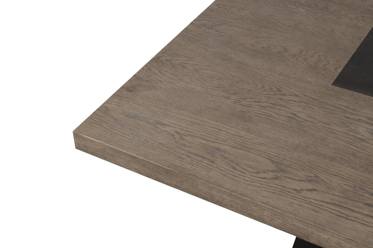 Broager Rustic Oak/Dark Walnut Square Table by Furniture of America at Eve Furniture
